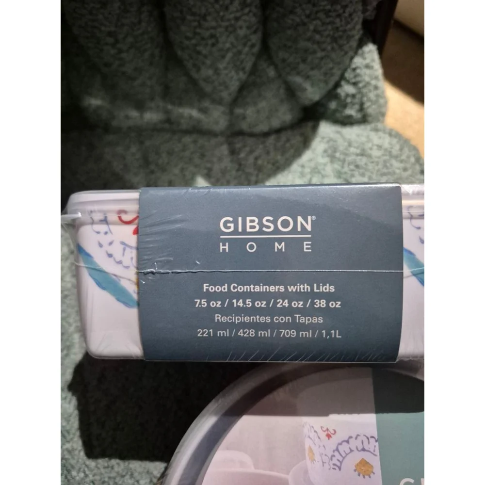 Gibson Home Food Storage Container Set with Lids White Multicolor One Size